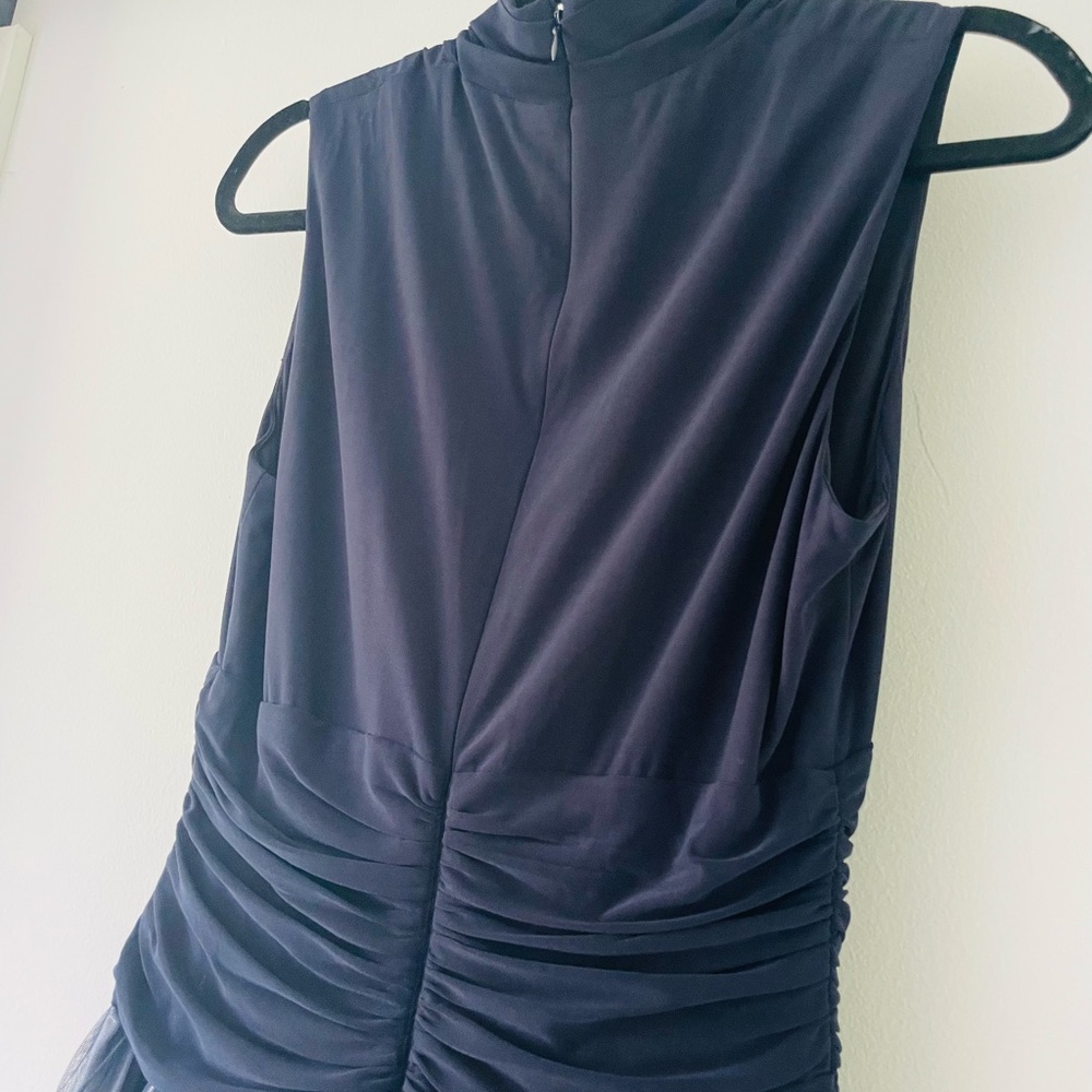 Deep Blue Ruffle Dress - Picture 7 of 7